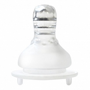 Соска молочная Экстра размер M, 3+ мес, силикон, средний поток, 2 шт (Lubby, 4652/144/12)